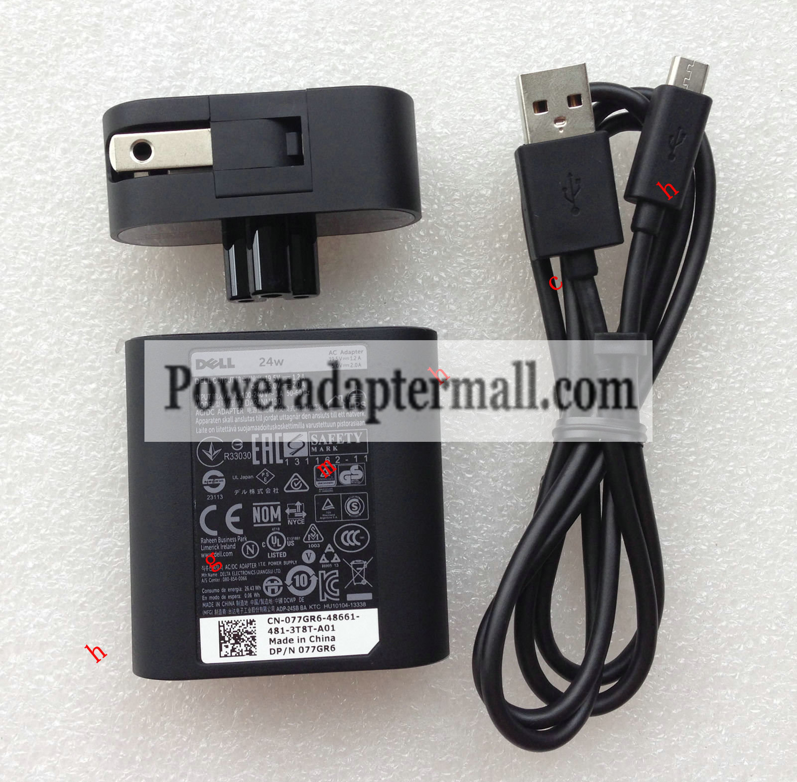 NEW Dell Venue 11 8 7 Pro Tablet AC Power Adapter Charger 77GR6